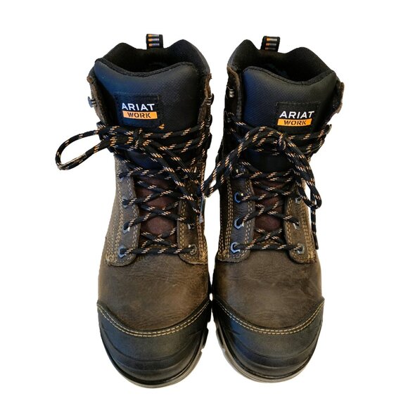 Ariat Work Men's Size 8D ASTM F2413-18 Brown Leather Steel Toe Waterproof Boots - Picture 2 of 10